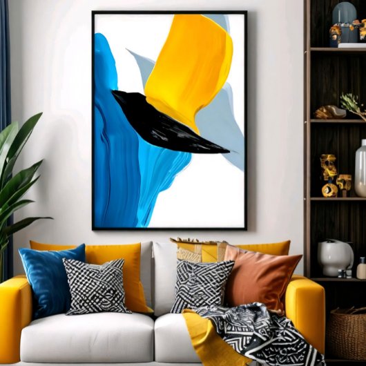 Abstracte vlucht poster