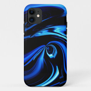 Abstracte voeding van de blauwe walvis iPhone 11 hoesje
