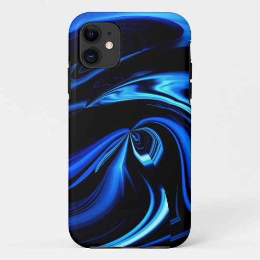 Abstracte voeding van de blauwe walvis Case-Mate iPhone case (Achterkant)