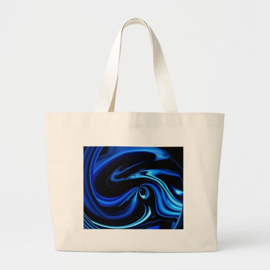 Abstracte voeding voor de blauwe walvis grote tote bag (Voorkant)