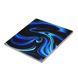 Abstracte voeding voor de blauwe walvis tegeltje