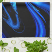 Abstracte voeding voor de blauwe walvis theedoek (Gevouwen)