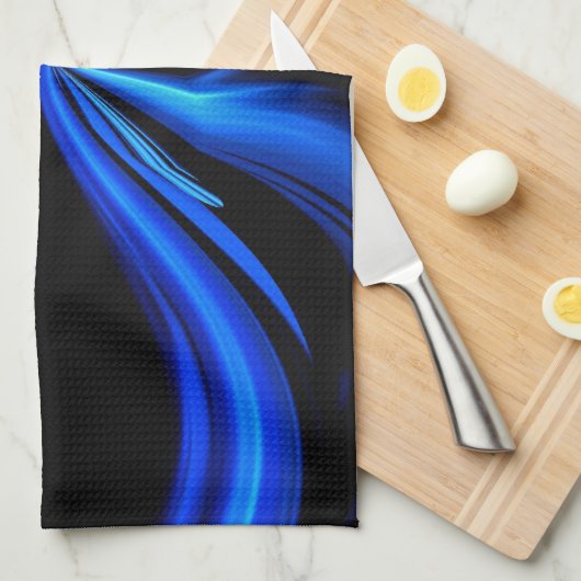 Abstracte voeding voor de blauwe walvis theedoek (Quarter Fold)