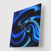 Abstracte voeding voor de blauwe walvis vierkante klok (Hoek)