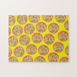 Abstracte voedsel kunst, Pizza Legpuzzel