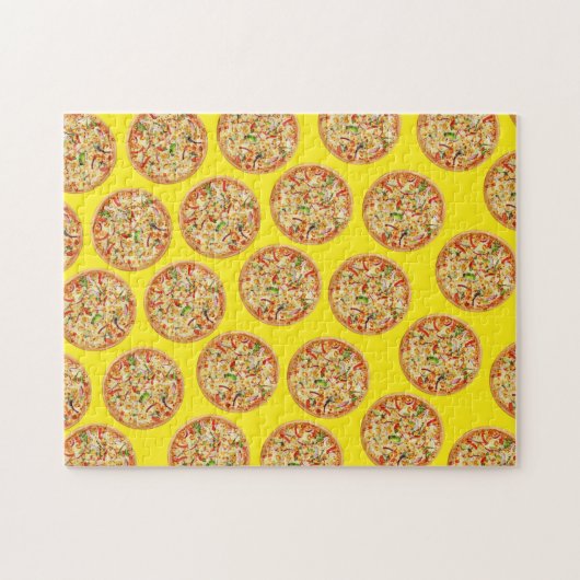 Abstracte voedsel kunst, Pizza Legpuzzel (Horizontaal)