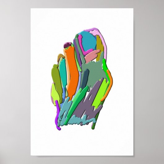 Abstracte voet poster (Voorkant)