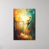 Abstracte voetbal keeper kunst canvas afdruk (Voorkant)