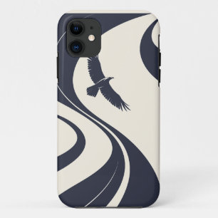 Abstracte vogel minimalistische marine telefoonhoe Case-Mate iPhone case