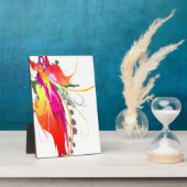 Abstracte vogel van de Spletters van Paradise Pain Fotoplaat (Zijkant)