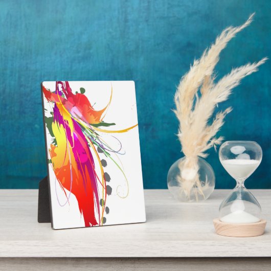 Abstracte vogel van de Spletters van Paradise Pain Fotoplaat (Zijkant)