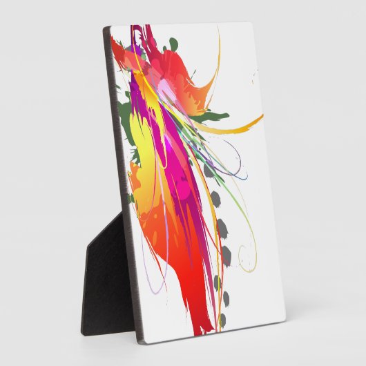 Abstracte vogel van de Spletters van Paradise Pain Fotoplaat (Zijkant)