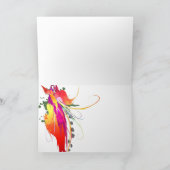 Abstracte vogel van de Spletters van Paradise Pain Kaart (Binnen)
