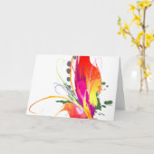 Abstracte vogel van de Spletters van Paradise Pain Kaart (Gele Bloem)