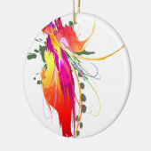 Abstracte vogel van de Spletters van Paradise Pain Keramisch Ornament (Links)