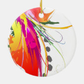 Abstracte vogel van de Spletters van Paradise Pain Keramisch Ornament (Achterkant)