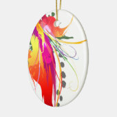 Abstracte vogel van de Spletters van Paradise Pain Keramisch Ornament (Links)