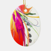 Abstracte vogel van de Spletters van Paradise Pain Keramisch Ornament (Achterkant)