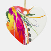 Abstracte vogel van de Spletters van Paradise Pain Keramisch Ornament (Achterkant)