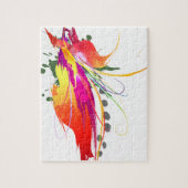 Abstracte vogel van de Spletters van Paradise Pain Legpuzzel (Verticaal)