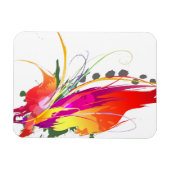 Abstracte vogel van de Spletters van Paradise Pain Magneet (Horizontaal)