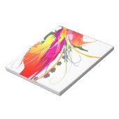 Abstracte vogel van de Spletters van Paradise Pain Notitieblok (Linkerzijde)