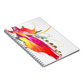 Abstracte vogel van de Spletters van Paradise Pain Notitieboek (Rechterzijde)