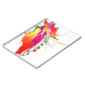 Abstracte vogel van de Spletters van Paradise Pain Notitieboek (Linkerzijde)