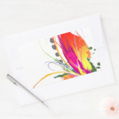 Abstracte vogel van de Spletters van Paradise Pain Rechthoekige Sticker (Envelop)