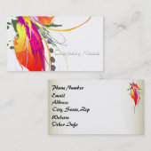 Abstracte vogel van de Spletters van Paradise Pain Visitekaartje (Voorkant / Achterkant)