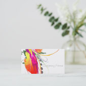 Abstracte vogel van de Spletters van Paradise Pain Visitekaartje (Staand voorkant)