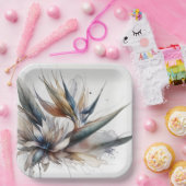 Abstracte vogel van het Paradijs Papieren Bordje (Feest)