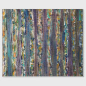 Abstracte vogelbomen cadeaupapier (Vlak)