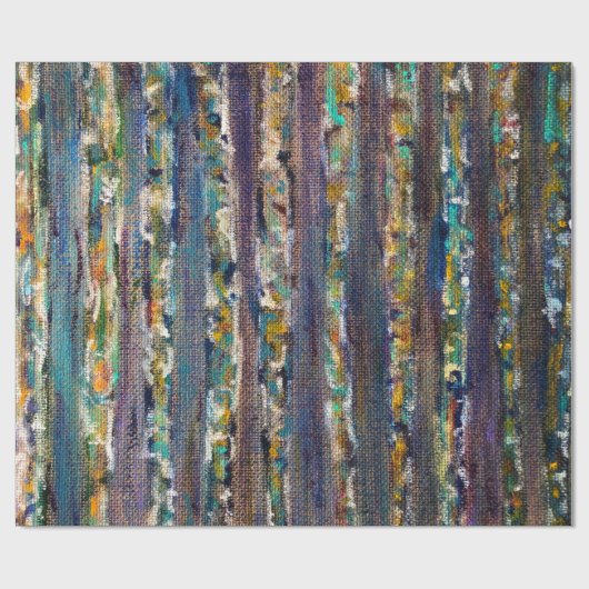 Abstracte vogelbomen cadeaupapier (Vlak)