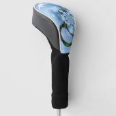 Abstracte Vogels Blauwe Lucht Golfheadcover (Schuin)