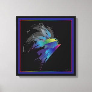 Abstracte Vogels Canvas Afdruk