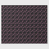 Abstracte Vogels: Monochroom Mode Patroon Cadeaupapier (Vlak)