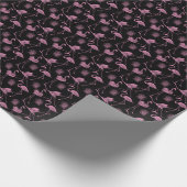 Abstracte Vogels: Monochroom Mode Patroon Cadeaupapier (Hoek)