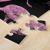 Abstracte Vogels: Monochroom Mode Patroon Legpuzzel (Zijkant)