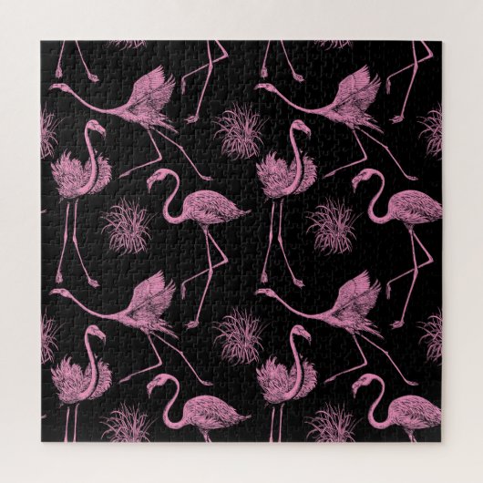 Abstracte Vogels: Monochroom Mode Patroon Legpuzzel (Verticaal)