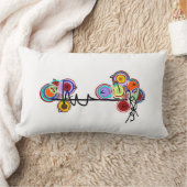 abstracte vogels op een omheining kussen (Deken)