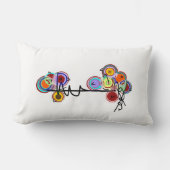 abstracte vogels op een omheining kussen (Voorkant)