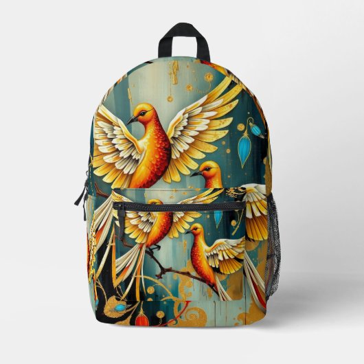 Abstracte Vogels Rugzak (Voorkant)