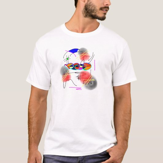 abstracte vogels t-shirt (Voorkant)