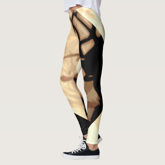 abstracte vogelschaduwen leggings (Links)