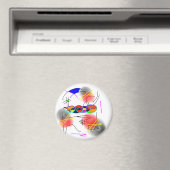 abstracte vogelsoorten magneet (Insitu (Vaatwasser))