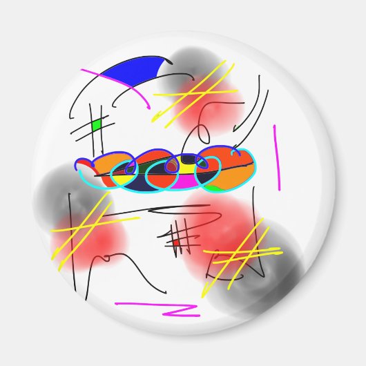 abstracte vogelsoorten magneet (Voorkant)