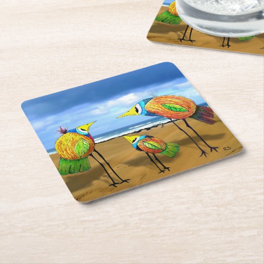 Abstracte vogelsoorten Onderzetters (Schuin)