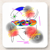 Abstracte vogelsoorten onderzetters (Voorkant)