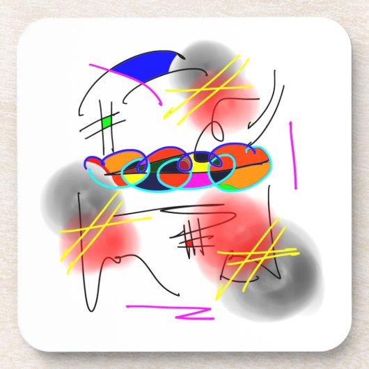 Abstracte vogelsoorten onderzetters (Voorkant)